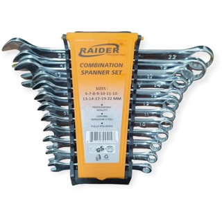 آچار سری ۱۲ عددی دو سر رینگ تخت مارک RAIDER